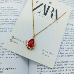 گردنبند فشن با زنجیر استیل رنگ ثابت کد 2211022