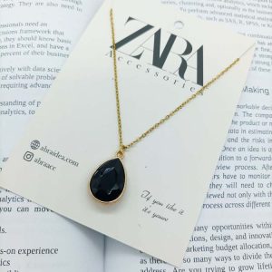 گردنبند فشن با زنجیر استیل رنگ ثابت کد 2211026
