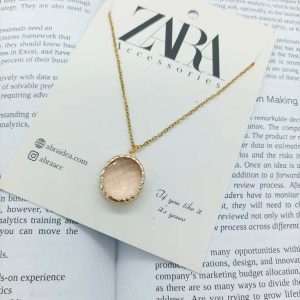 گردنبند فشن با زنجیر استیل رنگ ثابت کد 2211037