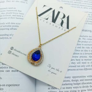 گردنبند فشن با زنجیر استیل رنگ ثابت کد 2211042