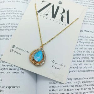 گردنبند فشن با زنجیر استیل رنگ ثابت کد 2211044