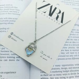 گردنبند فشن با زنجیر استیل رنگ ثابت کد 2211048