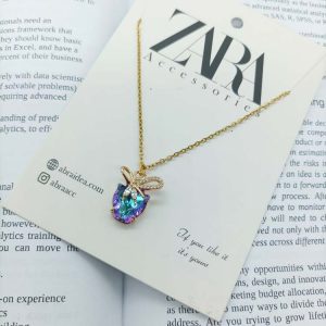 گردنبند فشن با زنجیر استیل رنگ ثابت کد 2211050