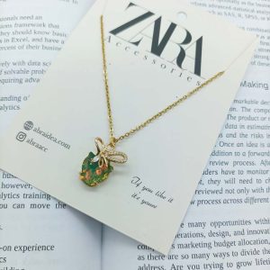 گردنبند فشن با زنجیر استیل رنگ ثابت کد 2211052