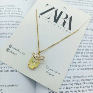 گردنبند فشن با زنجیر استیل رنگ ثابت کد 2211053
