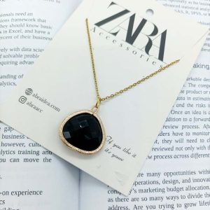 گردنبند فشن با زنجیر استیل رنگ ثابت کد 2211057