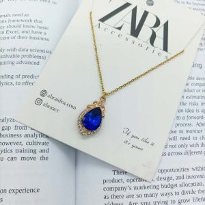 گردنبند فشن با زنجیر استیل رنگ ثابت کد 2211063