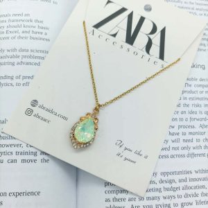 گردنبند فشن با زنجیر استیل رنگ ثابت کد 2211064