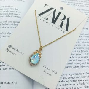گردنبند فشن با زنجیر استیل رنگ ثابت کد 2211065