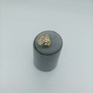 انگشتر استیل شیاردار میناکاری