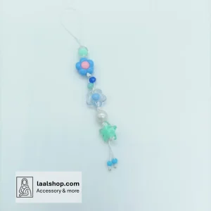 فون چارم آویز طرح گل و ستاره
