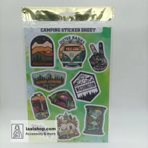 پک استیکر بزرگ طرح جهانگرد Adventure