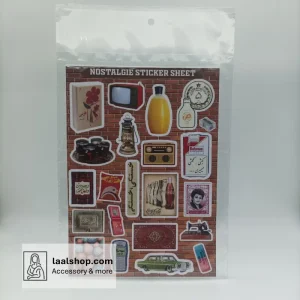 پک استیکر بزرگ طرح وسایل نوستالژی Nostalgie