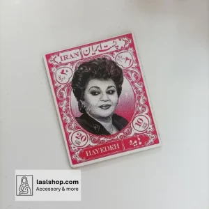 تابلو چوبی طرح تمبر بانو هایده
