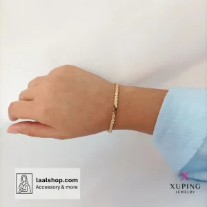 دستبند استیل رنگ ثابت برند ژوپینگ طرح مارپیچ