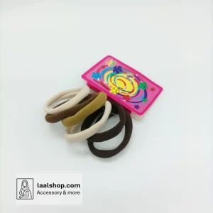 پک کش مو حوله‌ای چهار سانت شش عددی طیف رنگ قهوه‌ای