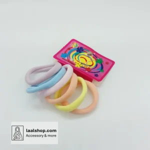 پک کش مو حوله‌ای چهار سانت شش عددی طیف رنگ پاستیلی