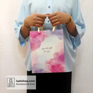 بگ هدیه گلاسه سایز 2 درجه یک طرح آبرنگی Special Gift