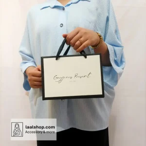 بگ هدیه گلاسه افقی درجه یک طرح سفید Gorgeouse Present