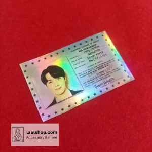 استیکر کارت عابربانک مدل متالایز طرح گروه BTS گواهینامه کاراکتر یونگ هو سئوک Jung Hoseok
