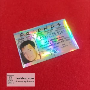 استیکر کارت عابربانک مدل متالایز طرح سریال فرندز گواهینامه کاراکتر چندلر بینگ Chandler Bing