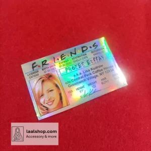 استیکر کارت عابربانک مدل متالایز طرح سریال فرندز گواهینامه کاراکتر فیبی بوفی Phoebe Buffay
