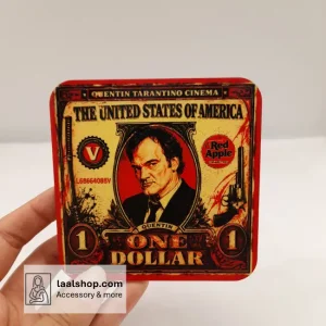 زیرلیوانی چوبی طرح‌دار درجه یک طرح کوئنتین تارانتینو Quentin Tarantino