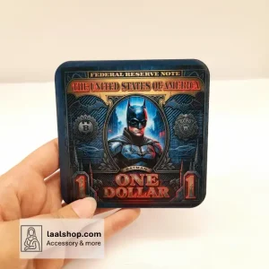 زیرلیوانی چوبی طرح‌دار درجه یک طرح بت من Bat Man