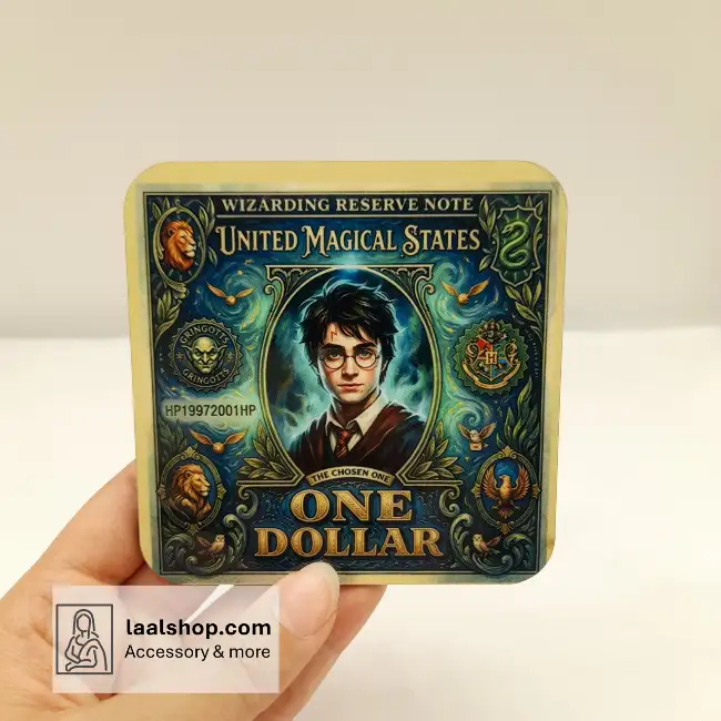 زیرلیوانی چوبی طرحدار درجه یک طرح هری پاتر Harry Potter