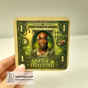 زیرلیوانی چوبی طرح‌دار درجه یک طرح فیلم گرین مایل Green Mile