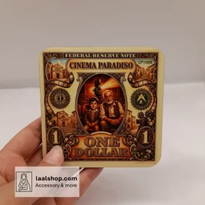 زیرلیوانی چوبی طرح‌دار درجه یک طرح فیلم سینما پارادیزو Cinema Paradiso