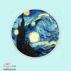 استیکر ضد آب لپ تاپ و گوشی طرح شب پرستاره ونگوگ