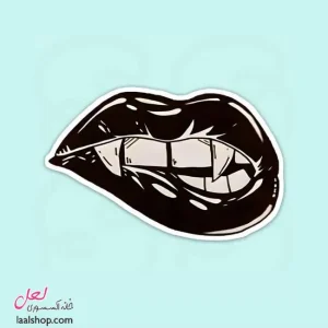 استیکر ضد آب لپ تاپ و گوشی طرح دندان ومپایر