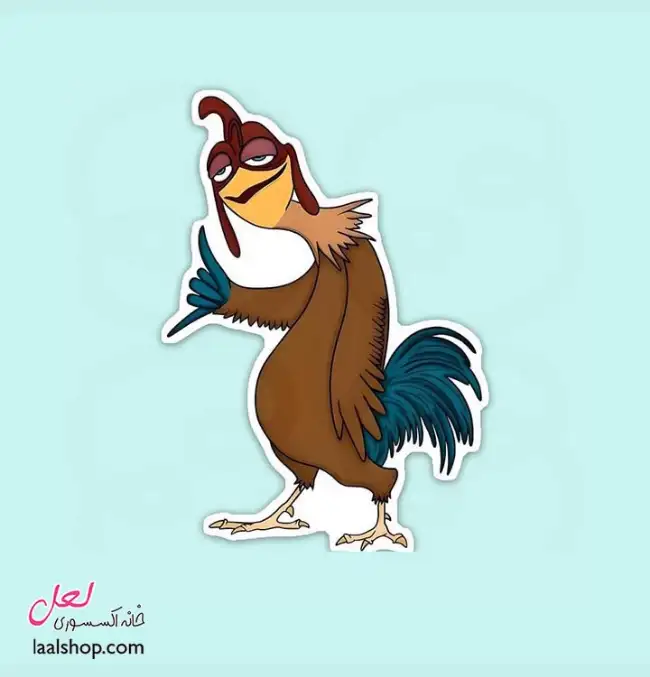 استیکر ضد آب لپ تاپ و گوشی طرح چیکن جویی Chicken Joe