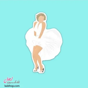 استیکر ضد آب لپ تاپ و گوشی طرح دامن سفید مرلین مونرو
