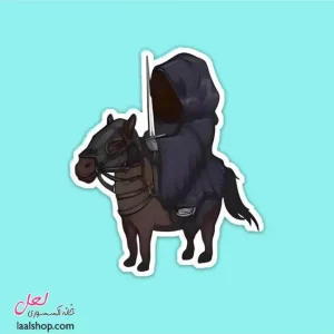 استیکر ضد آب لپ تاپ و گوشی طرح نظگول سواران سیاه
