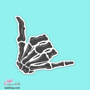 استیکر ضد آب لپ تاپ و گوشی طرح لایک اسکلت