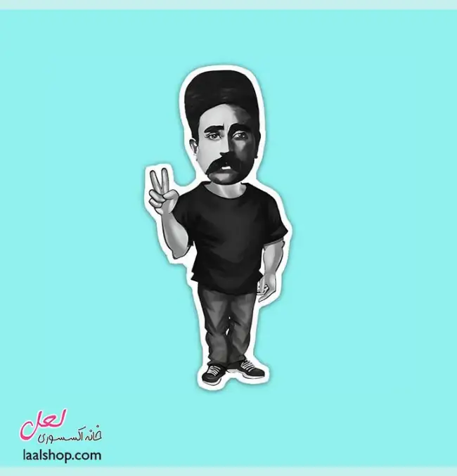 استیکر ضد آب لپ تاپ و گوشی طرح ستارخان