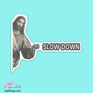 استیکر ضد آب لپ تاپ و گوشی طرح Slow Down