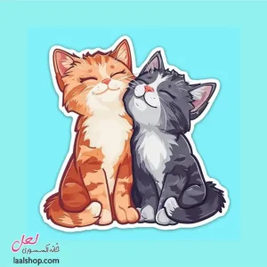 استیکر ضد آب لپ تاپ و گوشی طرح گربه های ملوس