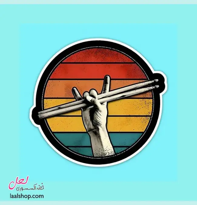 استیکر ضد آب لپ تاپ و گوشی طرح درام