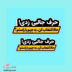 استیکر ضد آب لپ تاپ و گوشی طرح حرف جالبی زدی