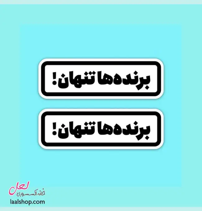 استیکر ضد آب لپ تاپ و گوشی طرح برنده ها تنهان