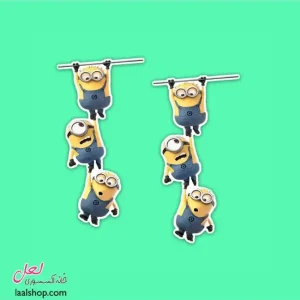 استیکر ضد آب لپ تاپ و گوشی طرح مینیون های آویزان